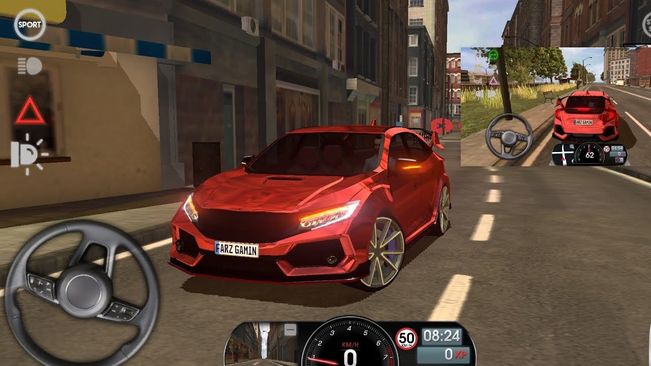 HONDA CIVIC TYPE R DRIVING SCHOOL SIMULATOR GAMEPLAY 