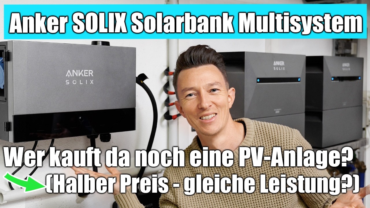 Günstiger als jede PV! Balkonkraftwerk Anker SOLIX Multisystem mit Solarbank Speicher!