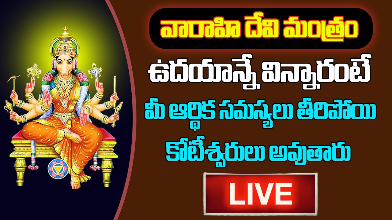 వారాహి దేవి మంత్రం ఉదయాన్నే విన్నారంటే మీ ఆర్థిక సమస్యలు తీరిపోయి కోటీశ్వరులు అవుతారు  | #varahi