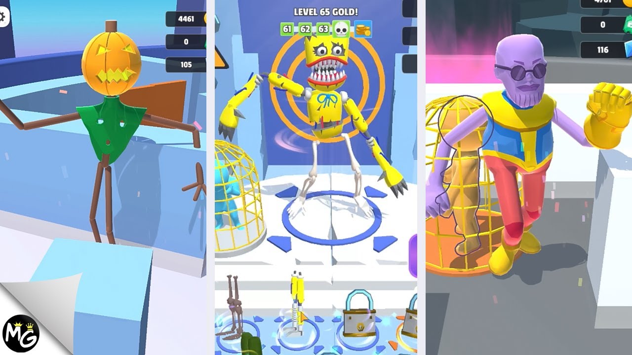 Petak Umpet Bersama Monster Labu Huggy Wuggy Pikachu Thanos | Hide & Merge Monster | Musim Gaming