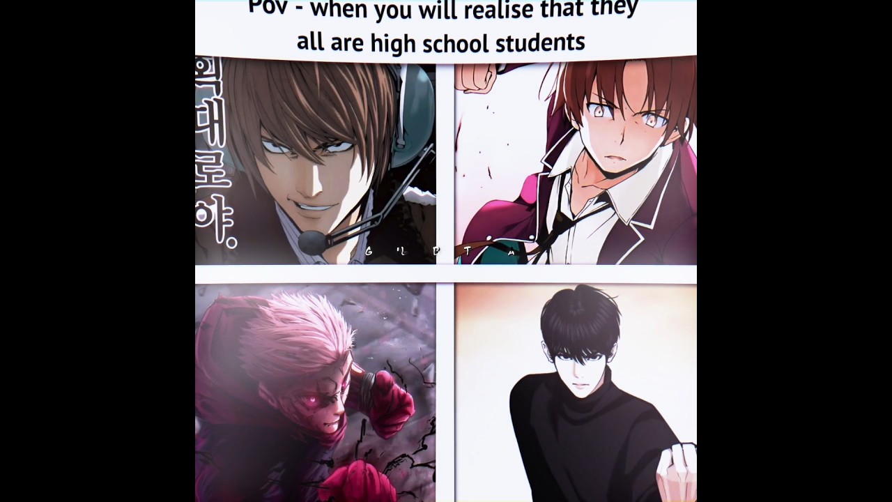 High school students 🥶🔥#deathnote #lightyagami #deathnoteedit #jujutsukaisen #ayanokoji #lookism