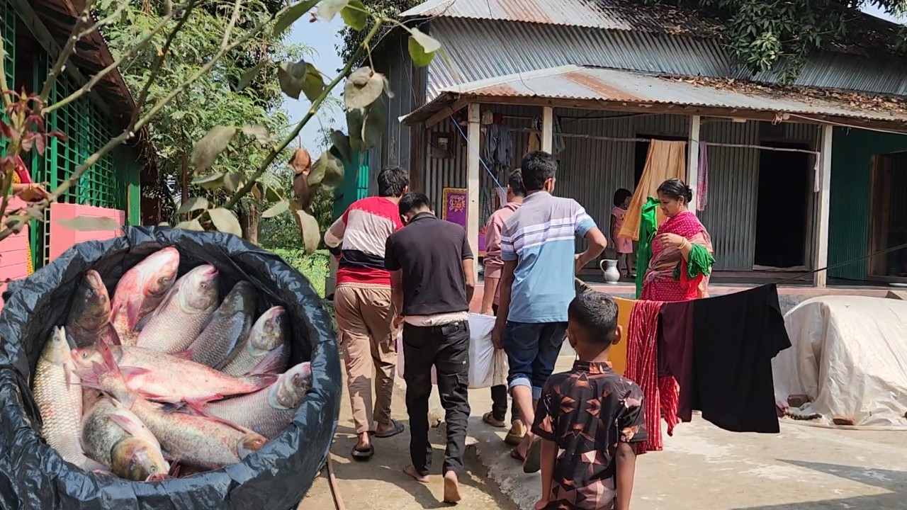 অনুর সাধের অনুষ্ঠানের জন্য কত কেজি মাছ আনা হলো । Bangladeshi Simple Village Market vlog | Dali Vlog