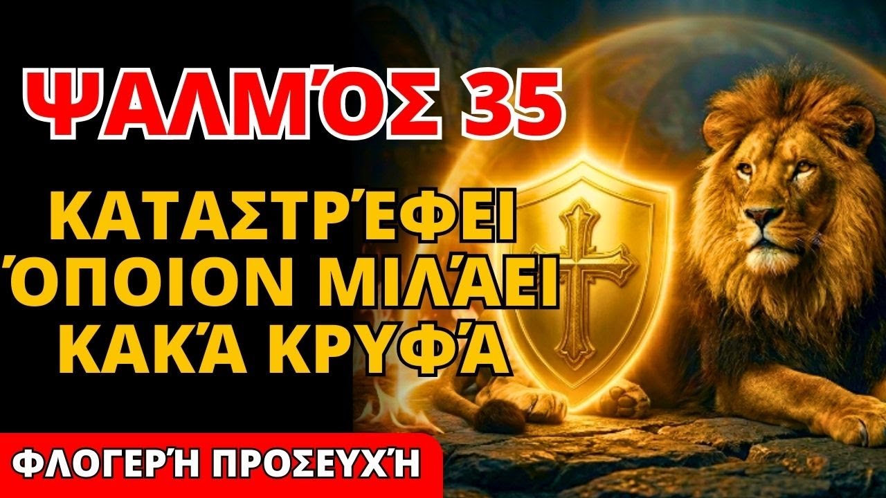 🔥 Ισχυρός Ψαλμός 35: ΣΙΩΠΑ Κάθε Γλώσσα Που Μιλάει Εναντίον Σας σε Κρυφά Μέρη