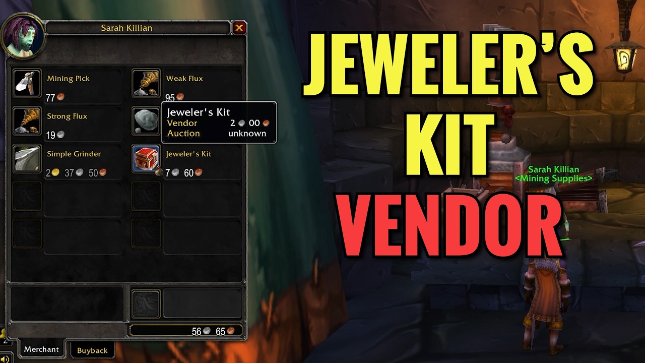 Undercity Jeweler's Kit Vendor Location (WoW TBC)