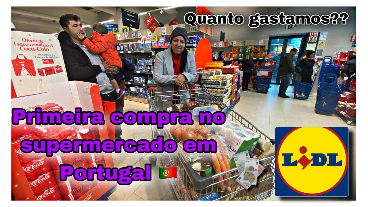 Nossa primeira compra no supermercado Lidl em Portugal 🇵🇹 Compras pra casa nova  no interior de PT