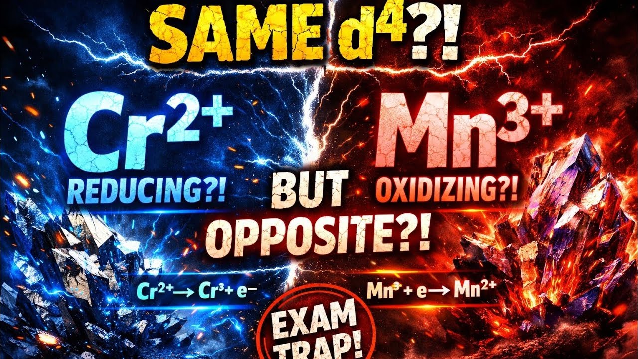 Cr²⁺ vs Mn³⁺: Which Is the Stronger Reducing Agent? | d-Block Elements | JEE NEET CUET