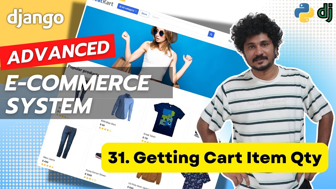 Django Ecommerce Advanced Project - 31 Getting Cart Item Quantity
