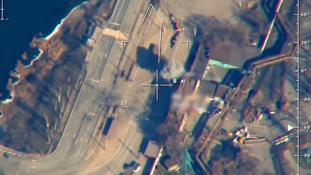 🇷🇺  Russian AIR to GROUND Kronshtadt Orion DRONE attacking UKRAINIAN positions.#Shorts