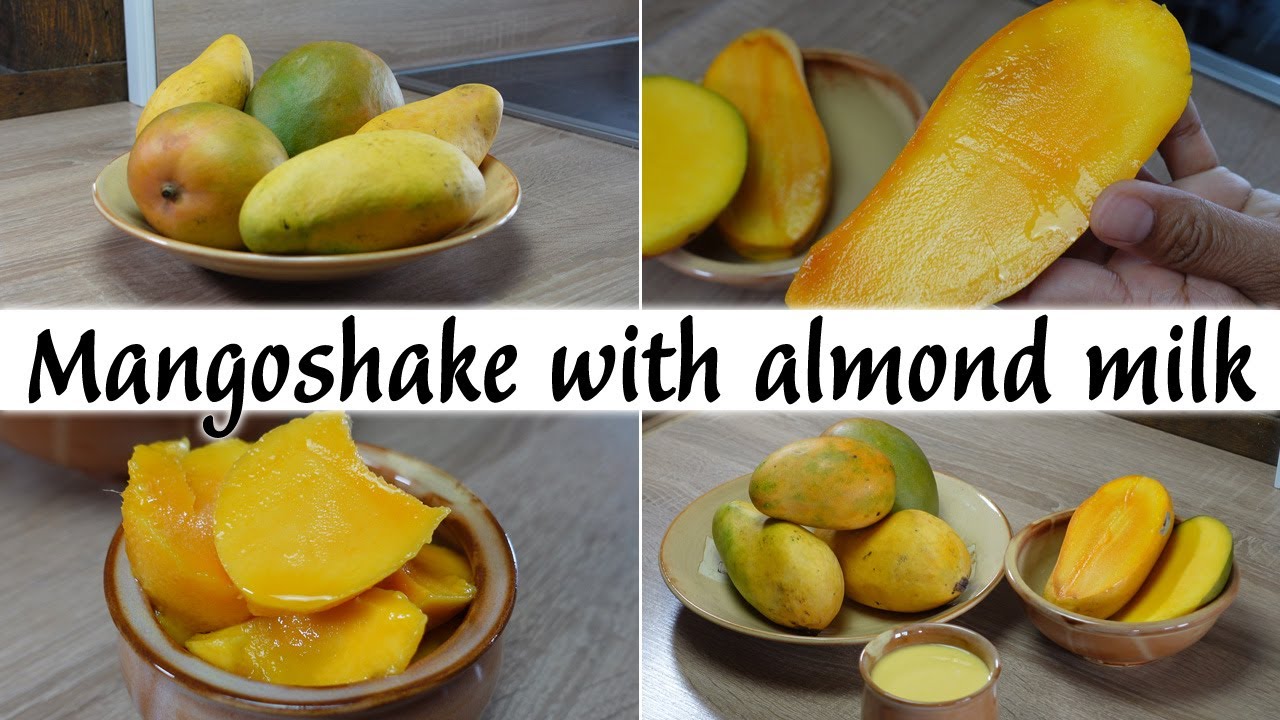 Mango shake with almond milk - sweet or sugarfree