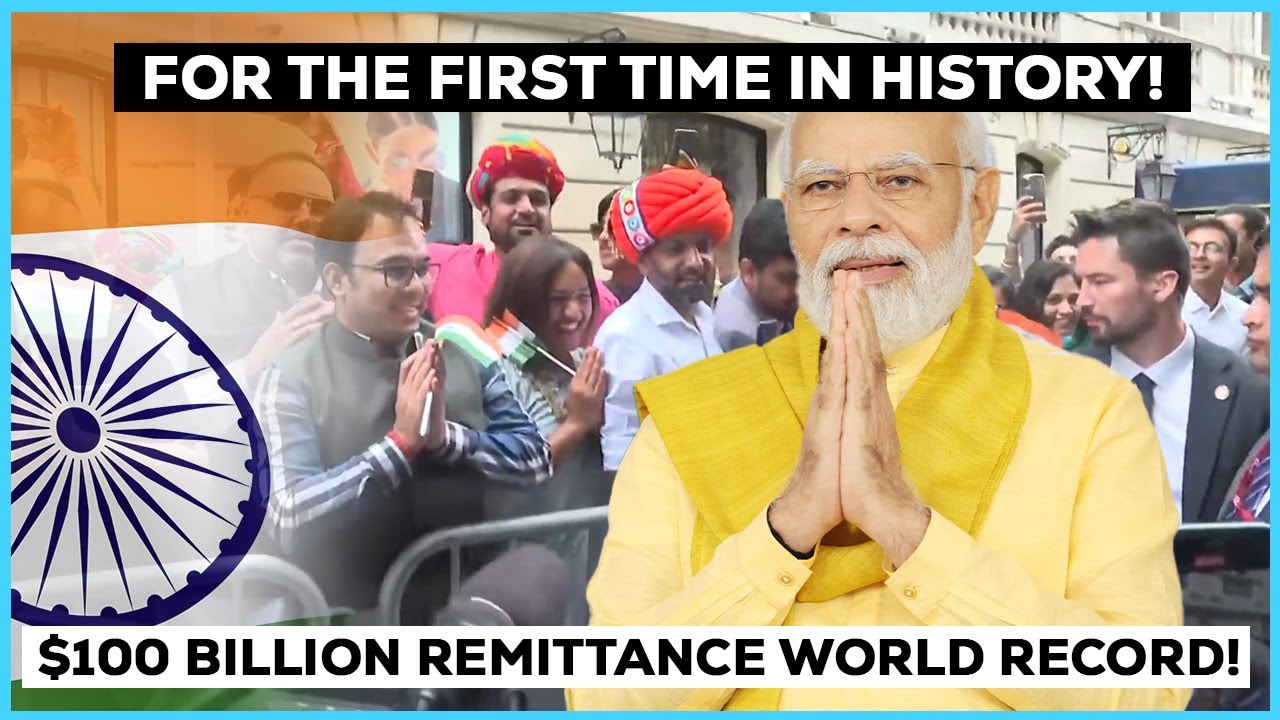 India sets new $100B remittance record | PM Modi declares in Paris