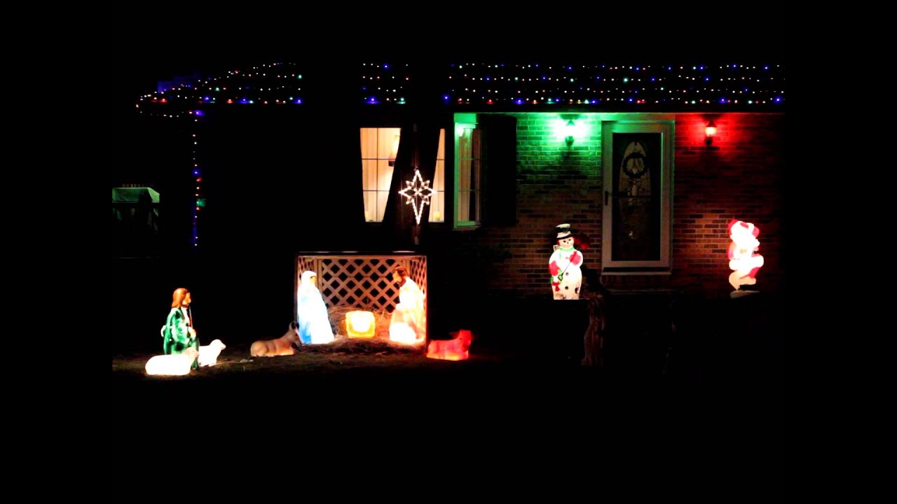 Animated Blowmold Nativity Scene
