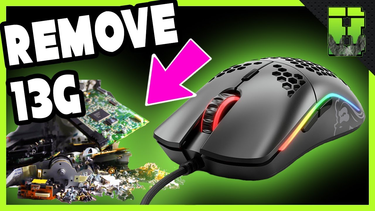 Glorious Model O Gaming Mouse Teardown Weight Reduction Mod \ ODIN Glossy Black with 3360 Sensor