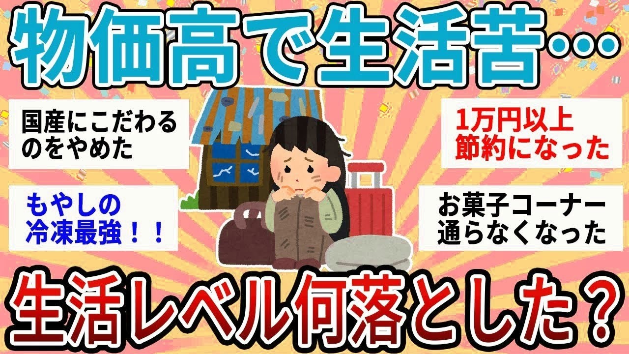 【有益】物価高で出費が増えた…生活レベル落としたことあげてけ【ガルちゃん】