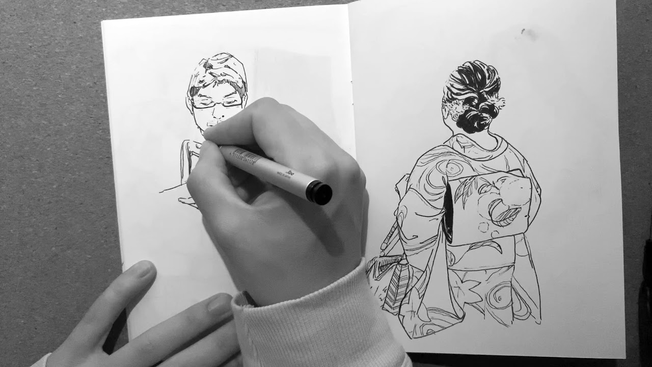 Tokyo Street Sketchbook (realtime sketching) #1