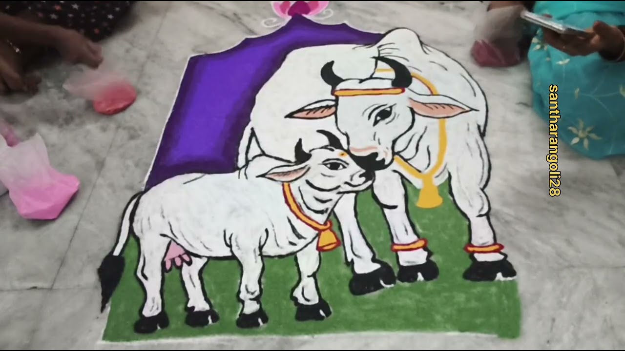 Happy mattu pongal special kolam ideals
