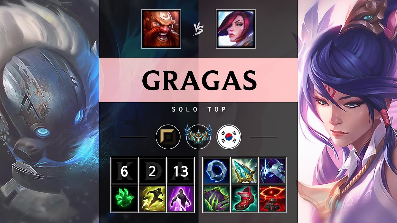 Gragas Top vs Fiora - KR Challenger Patch 25.19