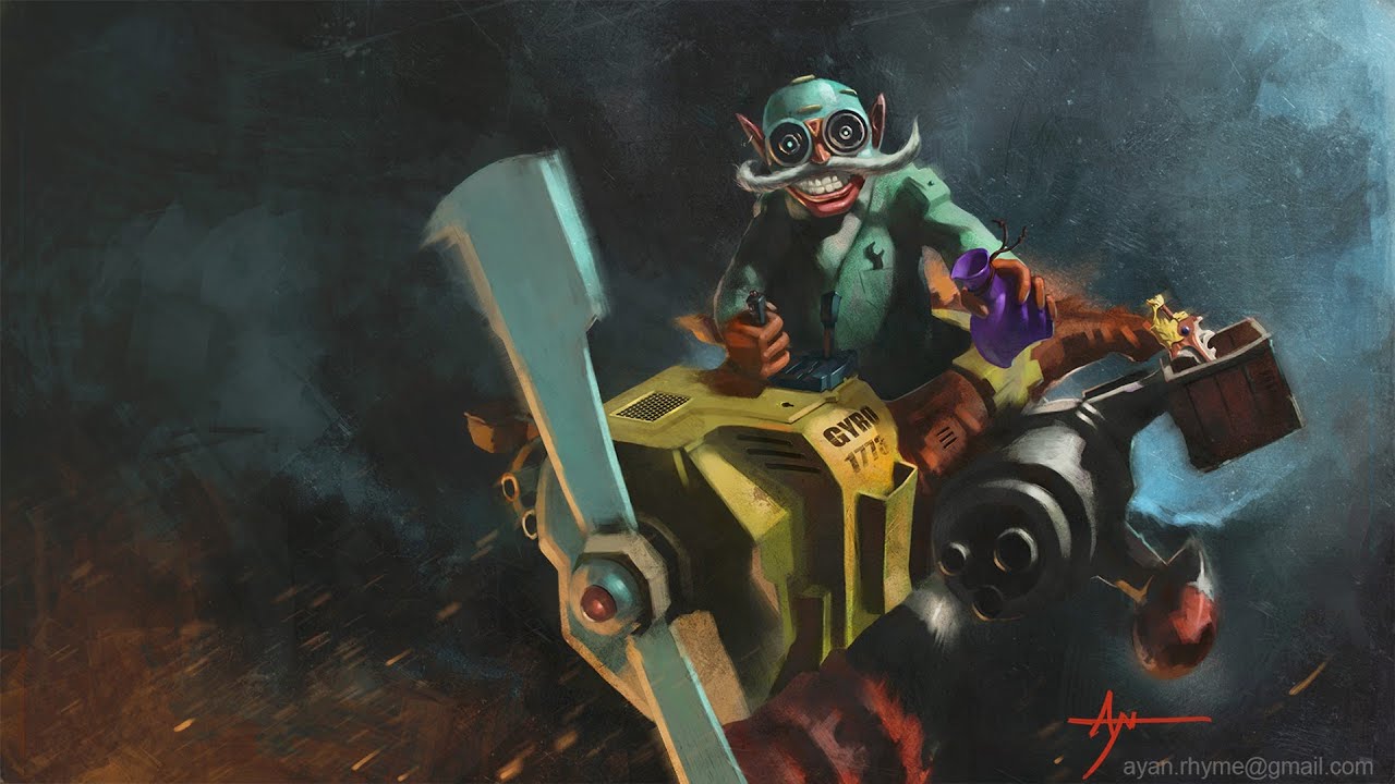 Dota Auto Chess King+ China Gyrocopter + 4 MONK