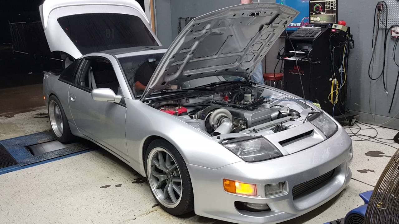2jz big turbo swapped 300zx on spinning on the dyno