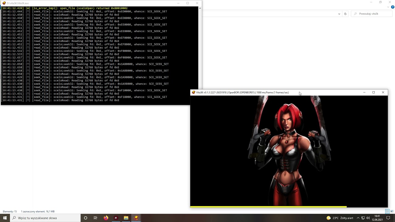 Running OpenBoR engine game on Vita3k (PS Vita emulator), outperforming RPCS3 (PS3 emulator)