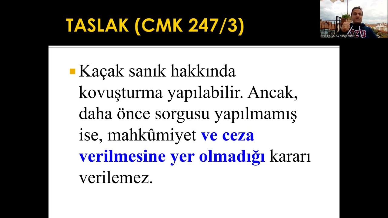 Av. Prof. Dr. Dr.h.c.Hakan Hakeri: Ceza Muhakemesi Hukuku-29: Özel Muhakeme Usulleri
