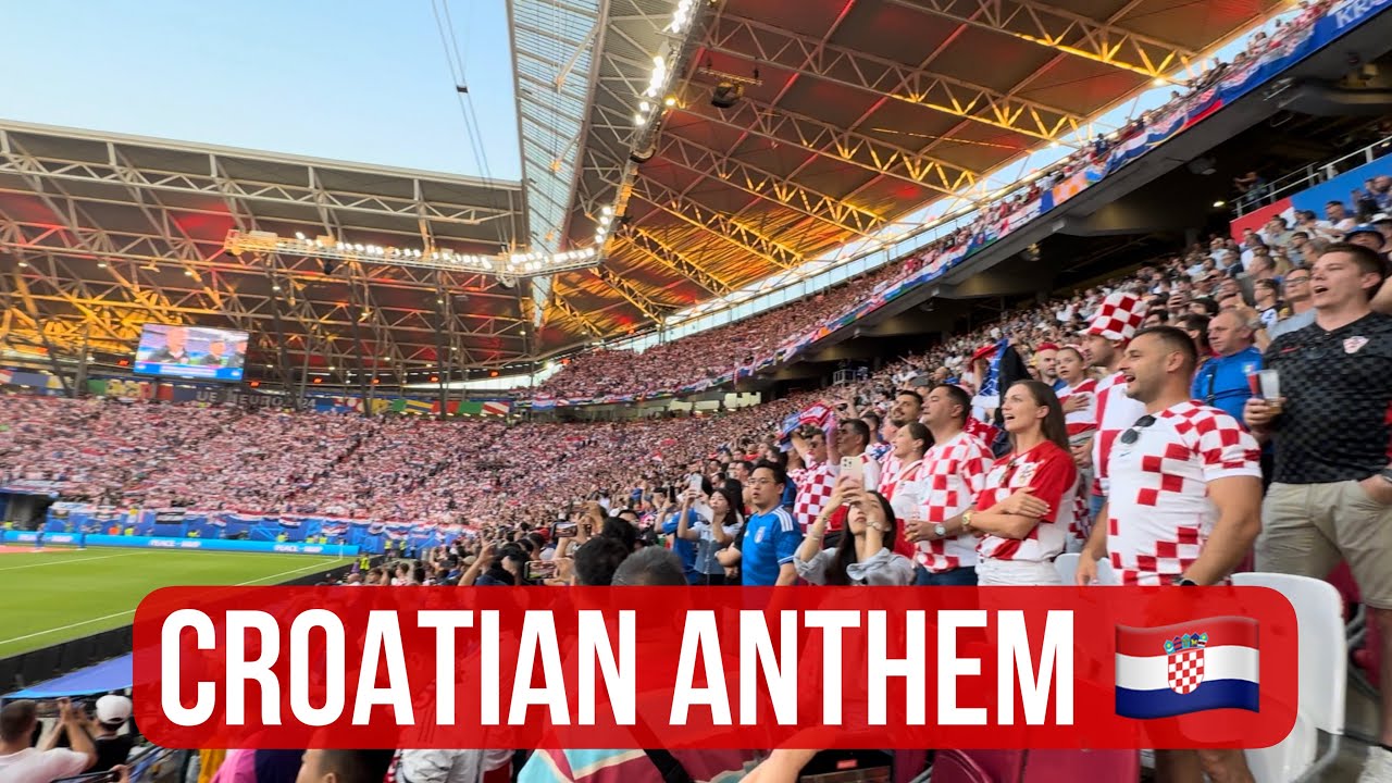 Croatian ANTHEM - Hrvatska himna - Гимн Хорватии (EURO2024 - Croatia vs Italy)