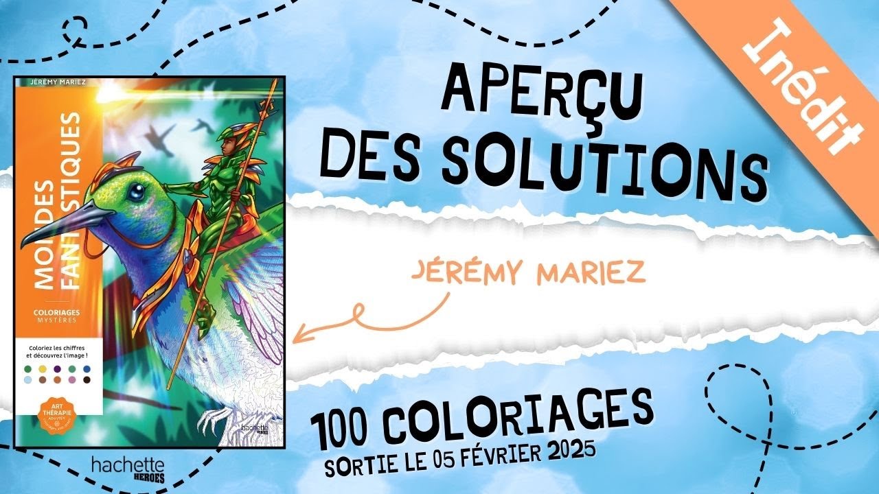 Mondes fantastiques - Coloriages mystères Hachette Heroes - APERCU