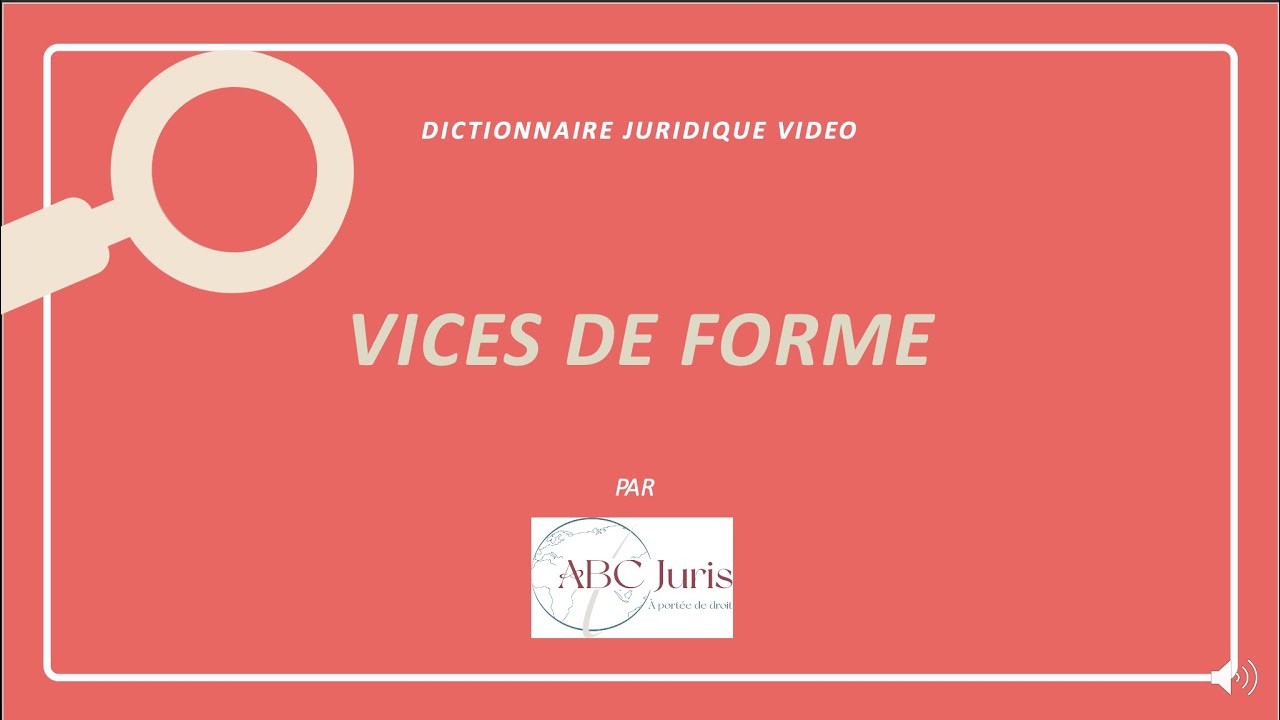 VICES DE FORME procédure civile 🔤