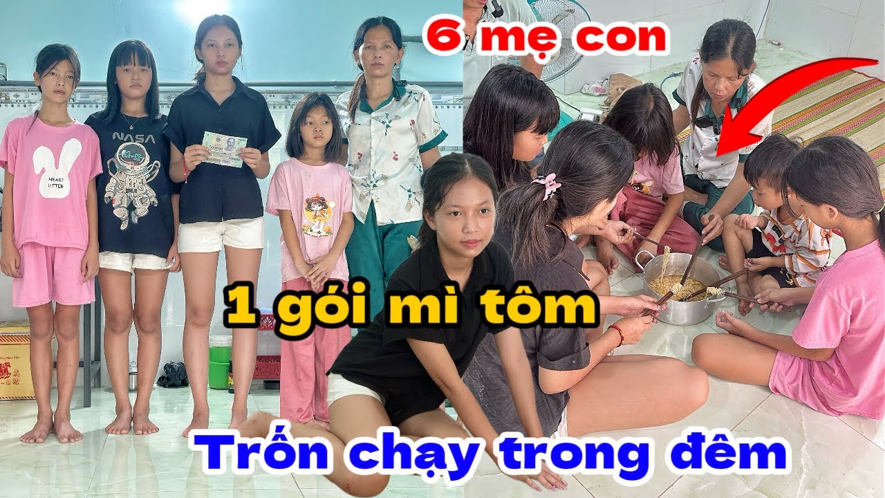 TÁ HOẢ “ 6 mẹ con T/rốn chạy người chồng trong đêm. Lang thang ở bình dương 