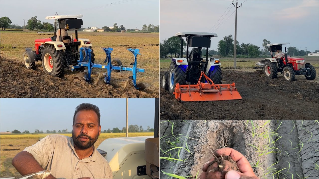 Swaraj 855 3MB PLOW ਤੇ • ਆਲੂ ਆਲੇ ਖੇਤ ਤਿਆਰ • Patato Germination • Punjabi Farmer