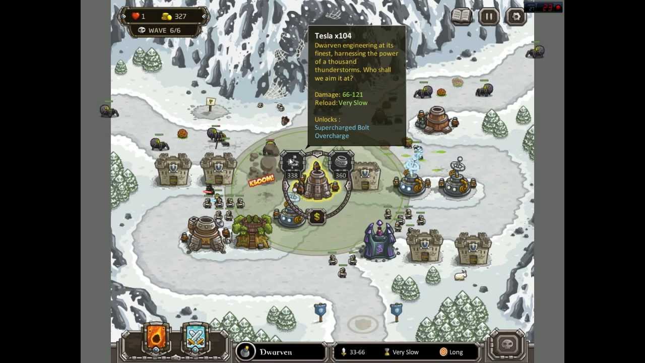 Kingdom Rush walkthrough part 38 (without Premium Content & Heroes) - Level 13's Heroic challenge