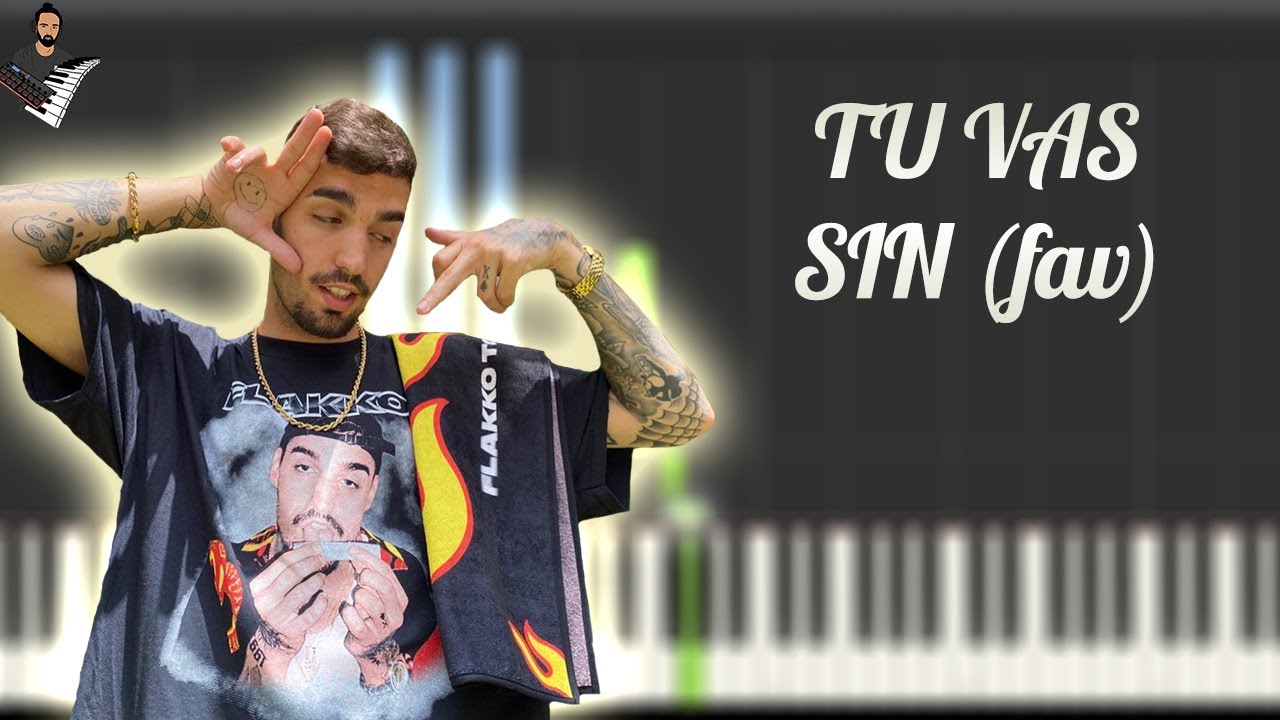 Rels B - TU VAS SIN (fav) | Instrumental Piano Tutorial / Partitura / Karaoke / MIDI