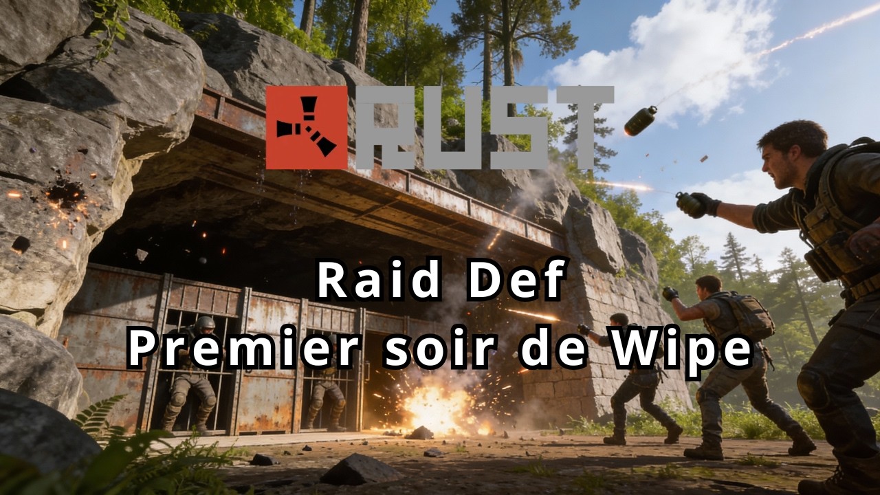 Rust : On se fait raid le premier soir du Wipe !!