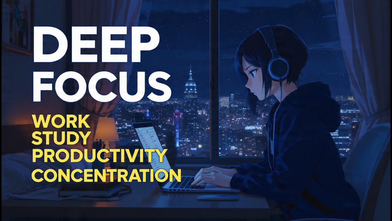 🔴 LIVE – •  Deep Focus for Work, Study & Concentration – Live