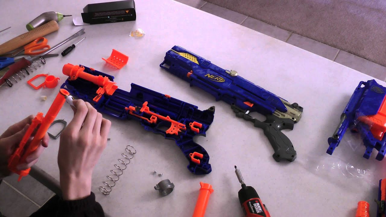 Orange Mod Works Longstrike Unleashed Stage 1 kit - Nerf Socom Modfications