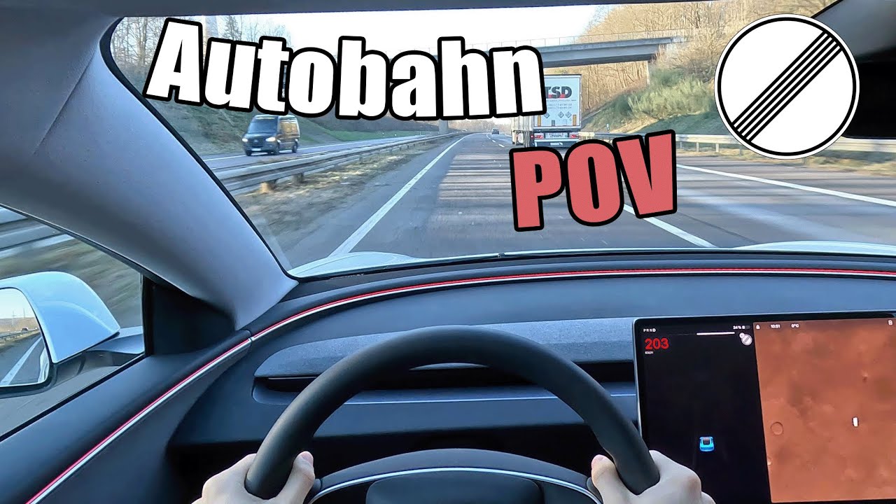 Model 3 SR 2024 (Highland) German ASMR Autobahn Top Speed POV