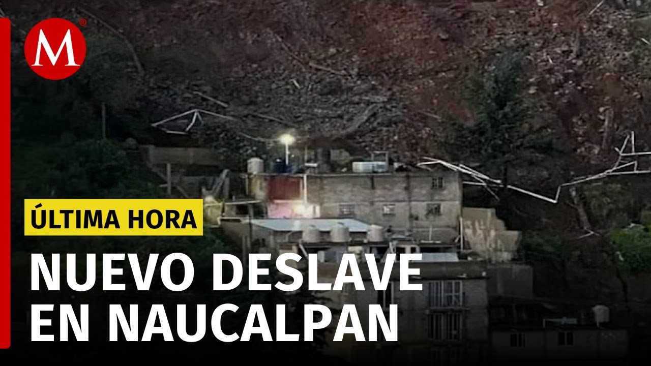 Se registra nuevo deslave en Naucalpan; un elemento de PC resultó lesionado