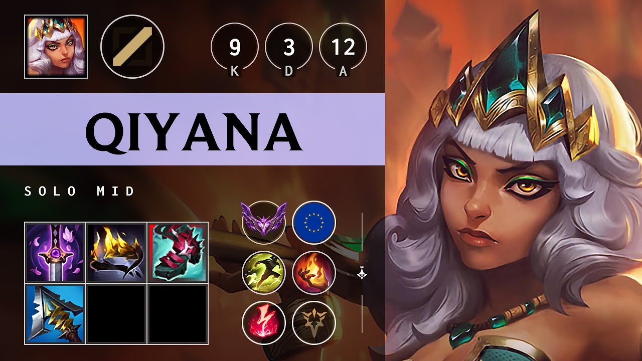Qiyana Mid vs Ahri: Rampage - EUW Master Patch 25.S1.1