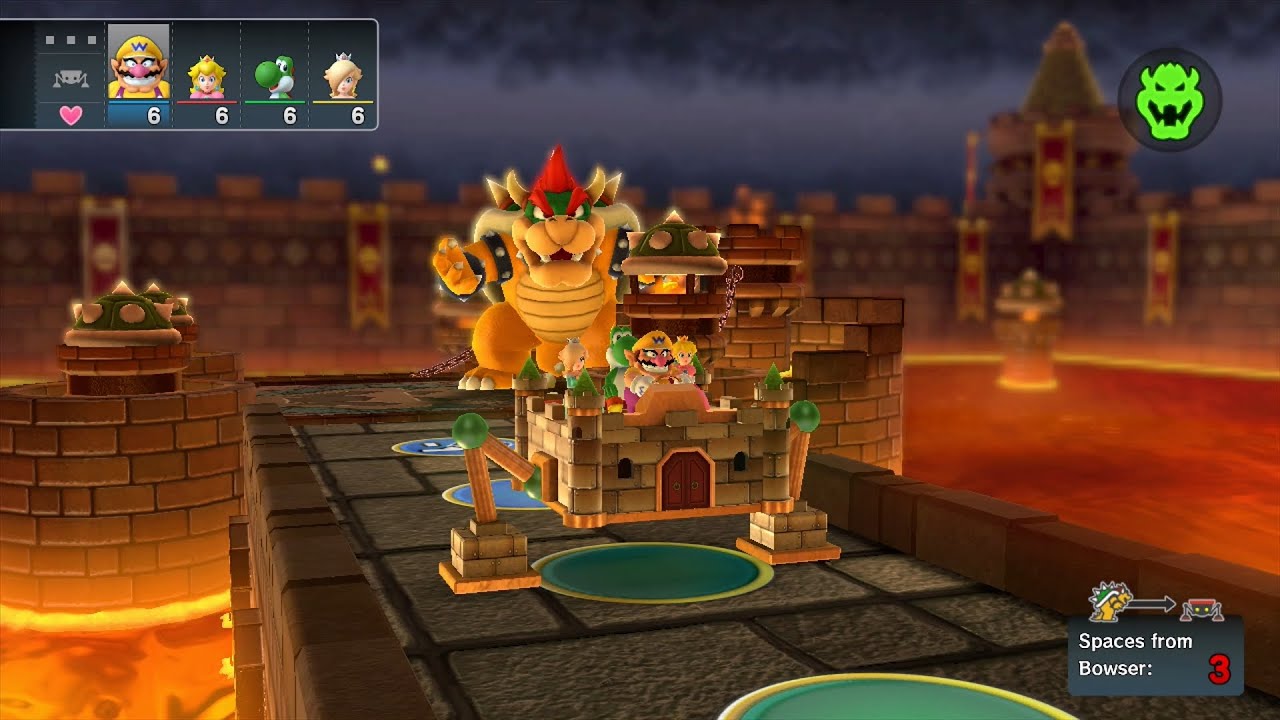 Mario Party 10 Bowser Party #459 Wario, Peach, Yoshi, Rosalina Chaos Castle Master Difficulty