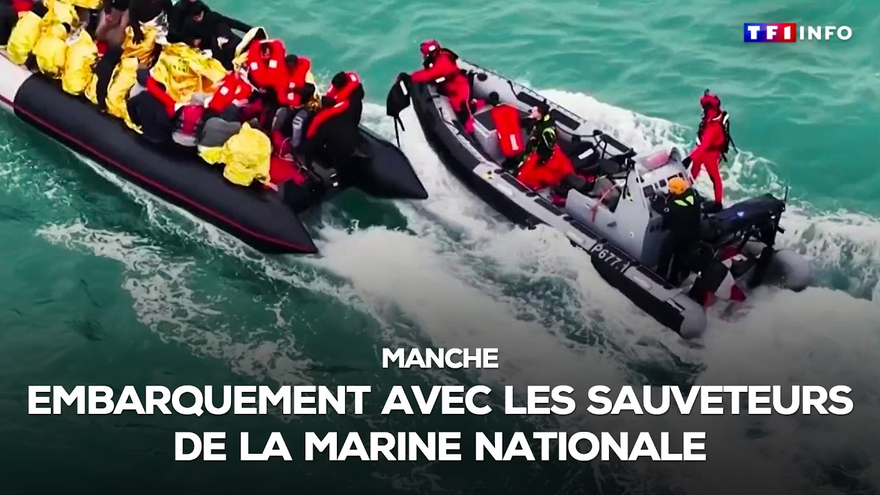 Marine nationale : au c&oelig;ur des op&eacute;rations de sauvetage en Manche｜TF1 INFO