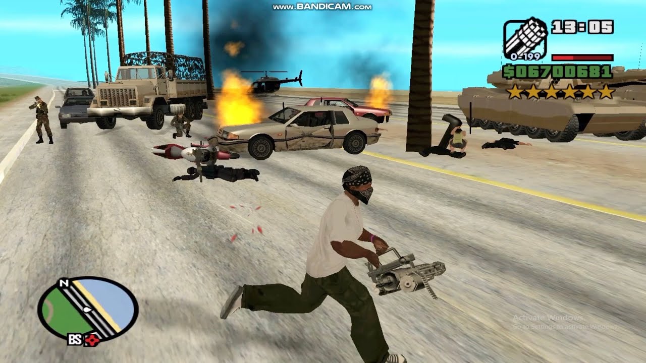 GTA San Andreas | Surviving a 6-Star Police Chase! 🔥#gtasanandreas #usa 