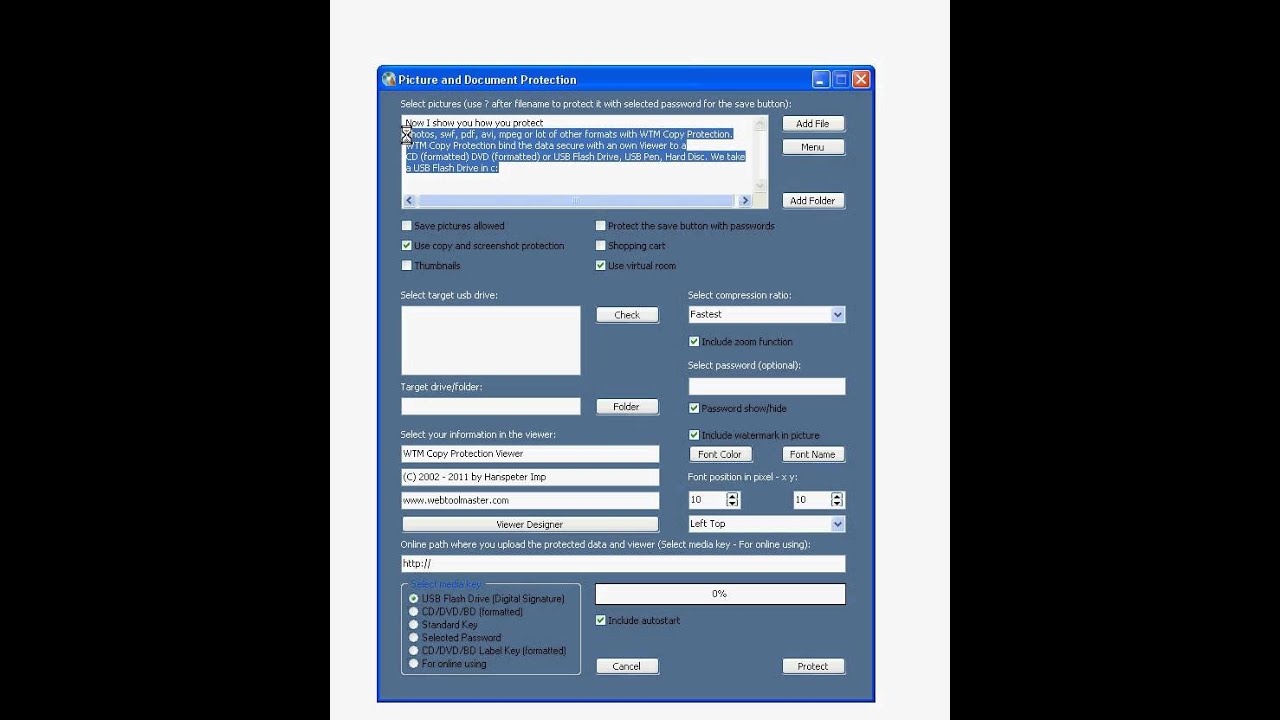 Protect your own videos (AVI, MPEG, MP3) and other files with WTM Copy Protection Tutorial