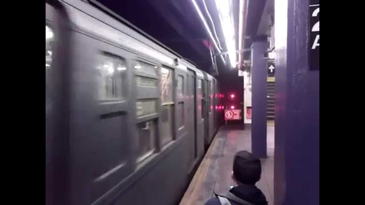 Vintage R1/9 M Train Arrives at 2nd Avenue 2014