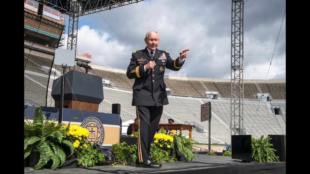 Notre Dame Commencement 2016: Ret. Gen. Martin E. Dempsey addresses the graduates