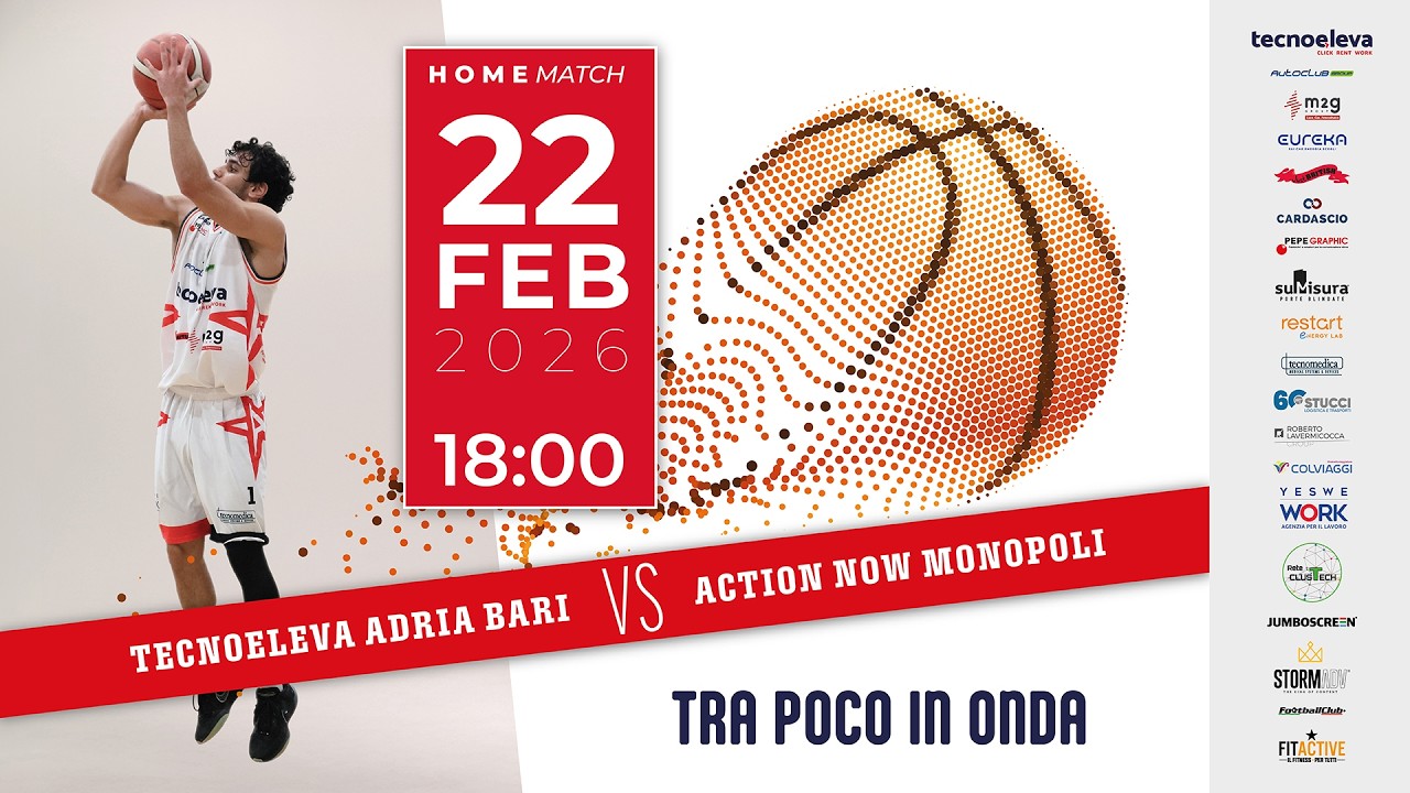 Serie B Interregionale - 6^ Giornata di ritorno: Tecnoeleva Adria Bari vs Basket Monopoli
