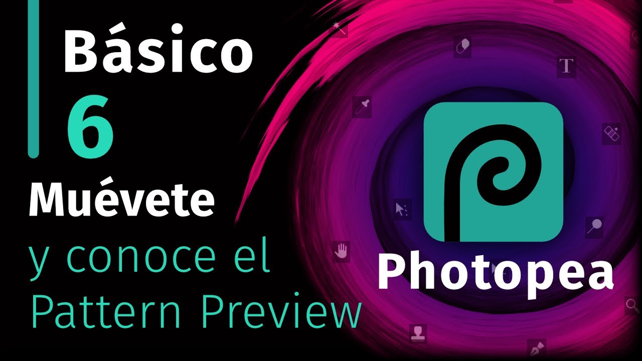 Photopea Básico - 06 Muévete por el proyecto y conoce la Vista previa de Patrón (Pattern Preview)