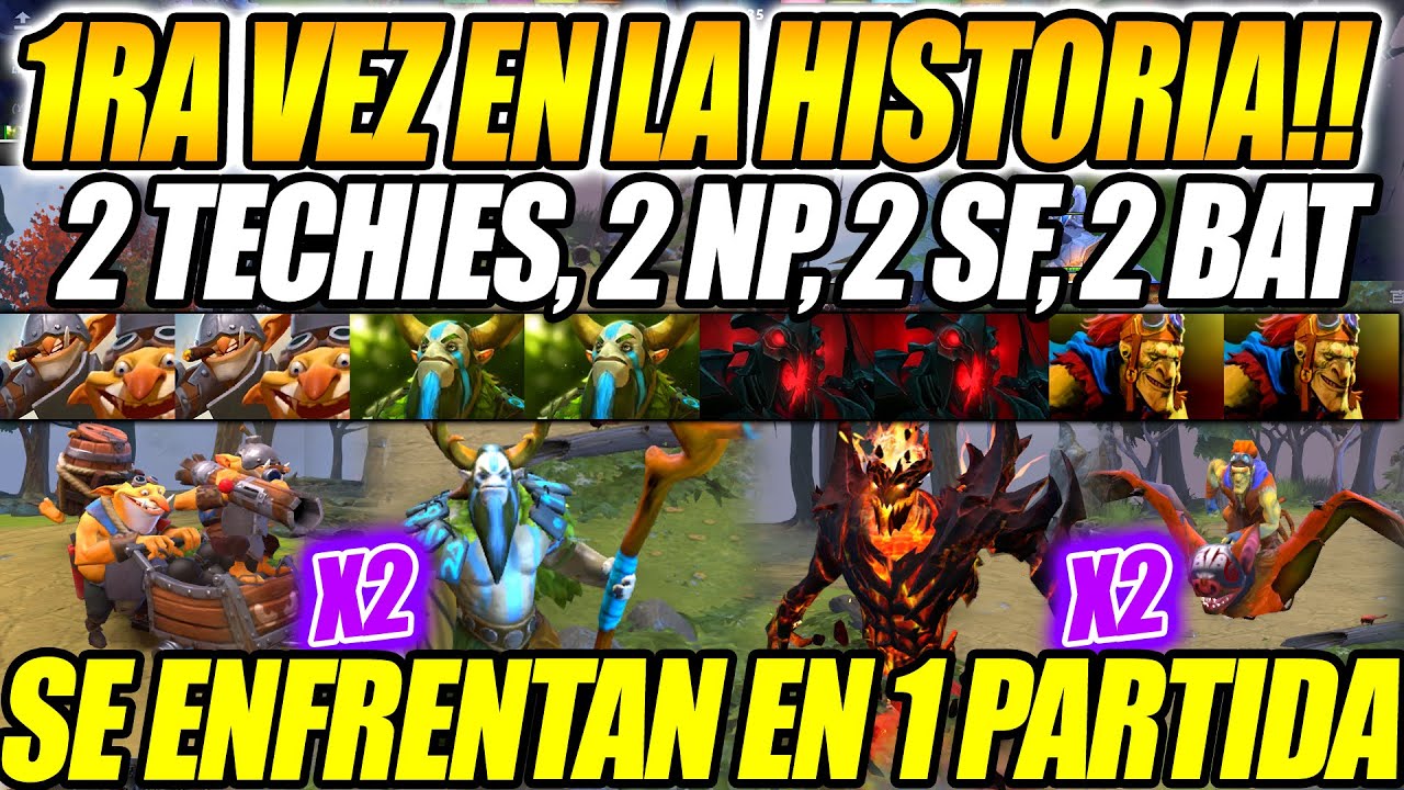 🔥PRIMERA VEZ EN LA HISTORIA!!🔥 2 TECHIES, 2 NATURE VS 2 SHADOWFIEND, 2 BATRIDER EN 1 SOLA PARTIDA🔥