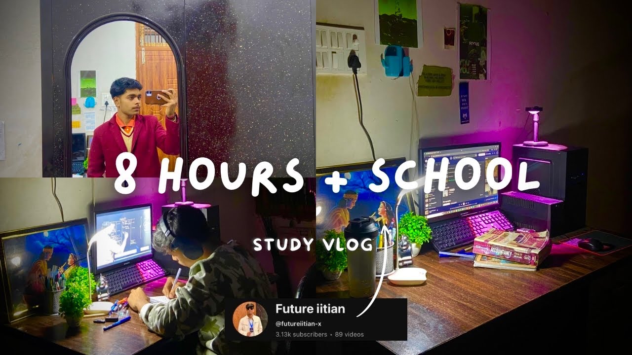School + 8 Hours Study? I Tried the 8-Hour Study Challenge with @futureiitian-x 