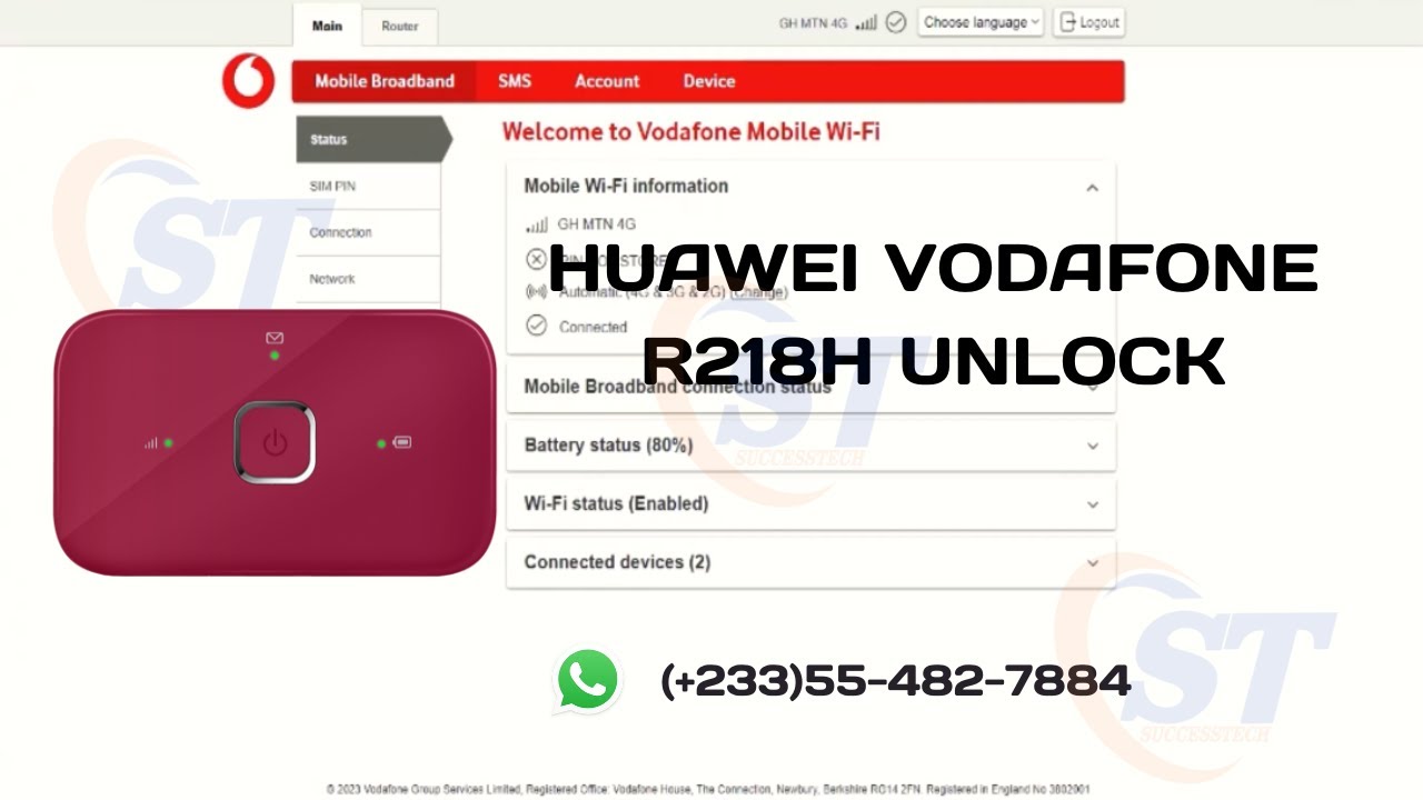 Vodafone Huawei R218h Unlock 100% Done By SuccessTech