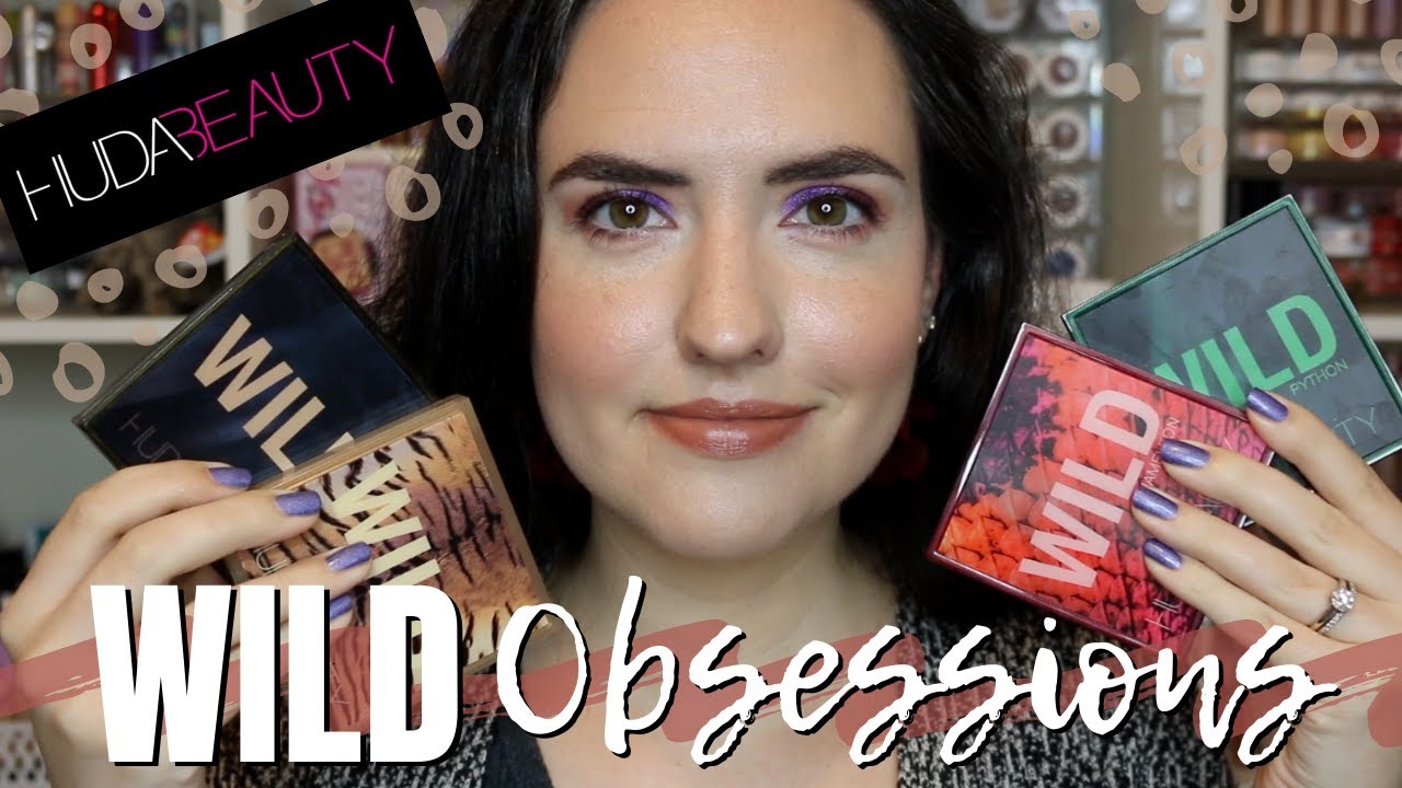 NEW Huda Beauty WILD Obsessions | Tiger, Jaguar, Python + Chameleon Swatches, Tutorial + Review