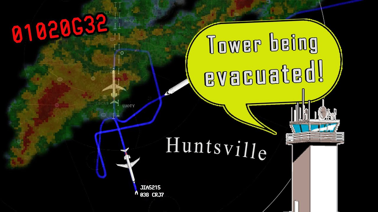 Huntsville Tower is Evacuated due EXTREME WEATHER and WINDS!